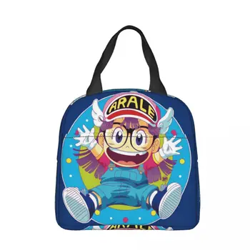 Boldog hordozható uzsonnás táska Dr.Slump Arale Anime jéghűtő csomag szigetelés Piknik élelmiszer-tároló táskák