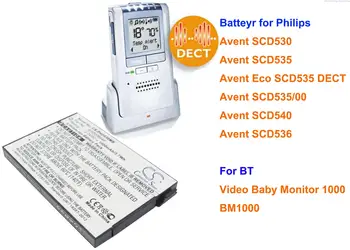 Cameron Sino 1000mAh akkumulátor BYD006649 BT BM1000, Video Baby Monitor 1000, Philips Avent SCD530, SCD535, SCD536, SCD540