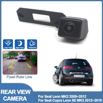 CCD HD halszem visszapillantó kamera ülés Leon MK2 2005 ~ 2012 Cupra Leon 5E MK3 2012 ~ 2018 autó biztonsági hátrameneti parkolómonitor