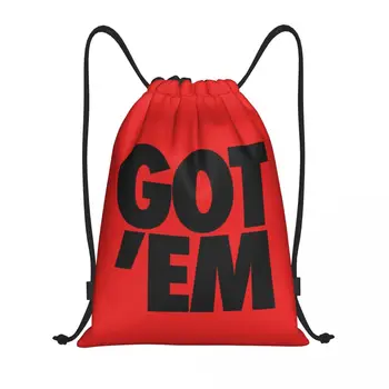 Custom Got Em húzózsinóros táska vásárláshoz Jóga hátizsákok Női férfi sport tornaterem zsák