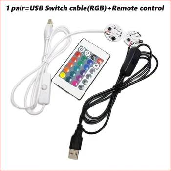  DC5V bemenet alacsony feszültségű színes gradiens LED RGB világító tábla 1 méteres fekete vagy fehér USB kapcsolóval Kábel és távirányító.