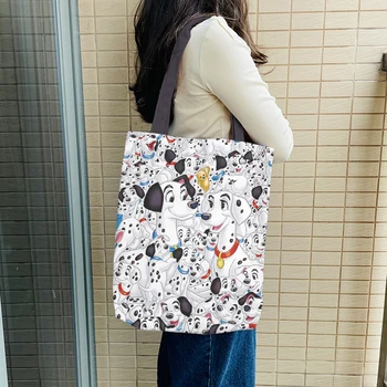 Disney 101 dalmátok D7141 Anime válltáskák rajzfilm testreszabott bevásárlótáska alkalmi táskás kézitáskás kézitáska ajándék