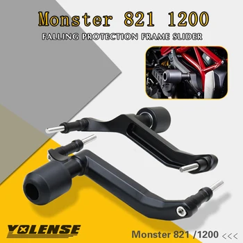 DUCATI Monster 821 1200 R/S 2013-2023 motorkerékpárhoz CNC leesés elleni védelem keret csúszka burkolatvédő ütközésgátló