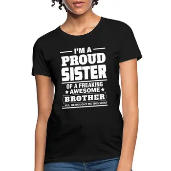 Egy rohadt félelmetes testvér büszke nővére hosszú ujjú női póló