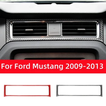 Ford Mustang 2009-2014 tartozékokhoz Szénszálas belső autó központ légkondicionáló kimenet dekor keret matrica díszítő burkolat