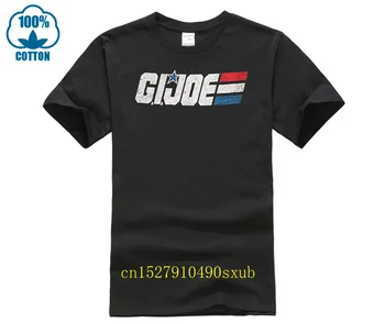 Forró árak új 2017 férfi divat GI Joe acél logó fekete 30 egyedülálló férfi vicces alkalmi streetwear hip hop nyomtatott póló