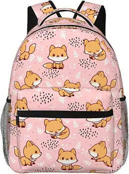 Fox hátizsák alkalmi vászon hátizsákok állatok róka mintás könyvtáska laptop nappali csomag kisgyermeknek Tini fiúk lányok nők Férfi ajándékok
