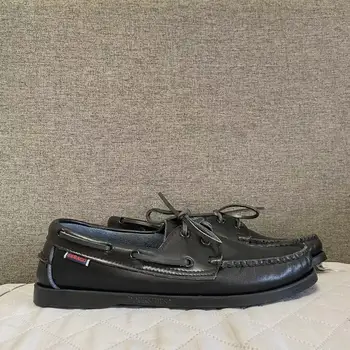 Férfi autentikus Sebago Dockside cipő - prémium bőr moc orrú fűzős csónakcipő AC098