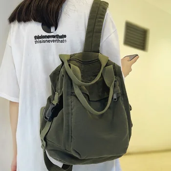 Főiskolai hátizsák Női Harajuku aranyos retro vászontáska Női laptop Divat lány szövet diák hátizsák női utazás Tini táskák