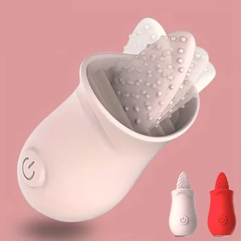 G Spot vibrátor Erőteljes csikló nyalogató masszírozó Hüvely stimuláció 10 mód Puha nyelv mellbimbó csikló csiklandozó szex játékok nőknek