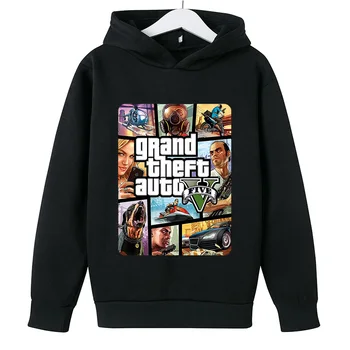 Grand Theft Auto GTA 5 Túlméretezett kapucnis pulóverek Hosszú ujjú Street Style karikás kabát Kiváló minőségű Unisex GTA5 játék pulóver
