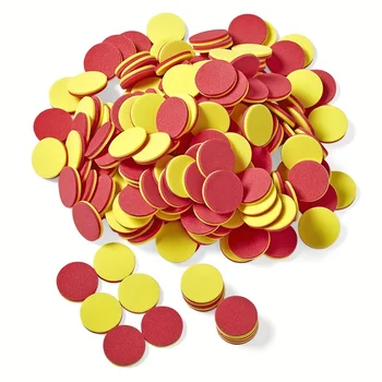 Habszivacs kétszínű piros és sárga számlálók, számláló manipulációk gyerekeknek Math (200 darabos csomag)