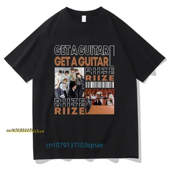 Hot Sale RIIZE Get A Guitar póló divat Férfi / női esztétikus póló Unisex Vintage Retro Kiváló minőségű pamut pólók