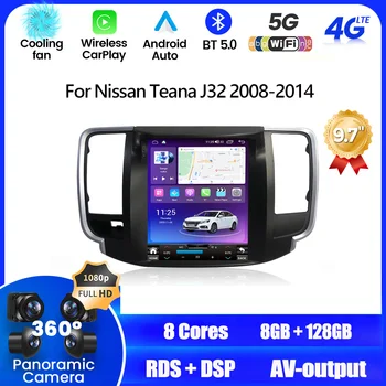  intelligens függőleges képernyő Nissan Teana J32 2008-2014 autórádió multimédia videó lejátszó navigáció GPS sztereó DSP Carplay
