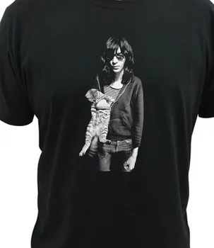 Joey Ramone macskás pólóval Fekete rövid ujjú Minden méret S-5Xl YY1164
