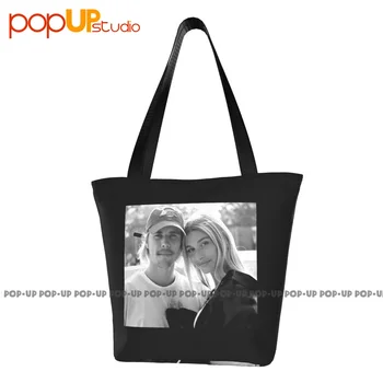Justin és Hailey Justin Bieber Hailey női kézitáskák Uzsonnás táska Bevásárlótáska Válltáska