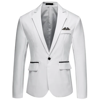 kabát Férfi öltönyök Puha tömör rugós felsők Esküvői parti blézer lélegző formális üzleti öltöny Hosszú ujjú divat