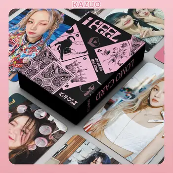 KAZUO 55 db (G)I-DLE ÉRZEM Album Lomo kártya Kpop fotókártyák képeslapok sorozat