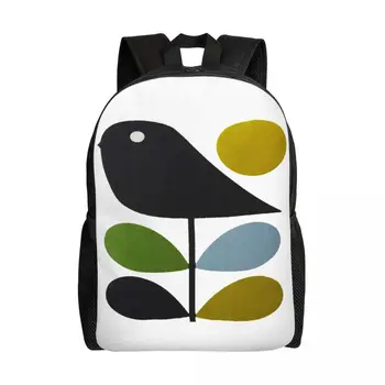 Kiely Orla szárú madár hátizsákok nőknek Férfi iskolai főiskolai hallgatói könyvtáska 15 hüvelykes laptop virágok geometriai táskák