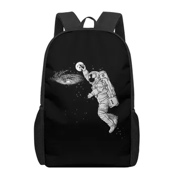 Kreativitás Űrűrhajós univerzum minta Iskolatáskák fiúknak Lányok 3D nyomtatás Iskolai hátizsákok Gyerekek nagy kapacitású hátizsák