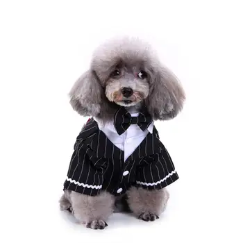 Kutya stílusos csíkos öltöny jelmez csokornyakkendővel Cosplay ing öltöztetős ruhák esküvőre Halloween születésnapi parti