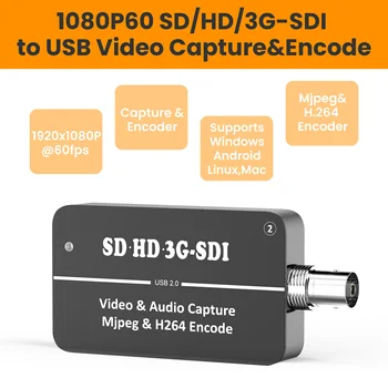LCC262 1080P60 SDI - USB2.0 videórögzítő kártya H264&MJPEG, SDI dóm kamera FHD orvosi endoszkóp, SDI2USB, SDI - UVC