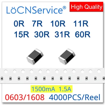 LoCNService 0603/1608 100MHZ 4000PCS 1.5A többrétegű chip ferrit gyöngyök 0R 7R 10R 11R 15R 30R 31R 60R 25% Kiváló minőségű 1500mA