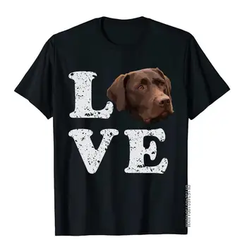 Love My Chocolate Lab póló Labrador Retriever Normal Tops póló pamut férfi felső pólók Slim Fit új design