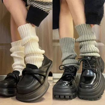 Lábmelegítők Női Hosszú zokni Gyapjúlabda Kötött lábvédő Karmelegítő Y2K Őszi téli horgolt halom Zokni Csizma mandzsetta Harisnya