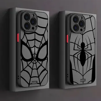 Marvel Spiderman telefontok Apple iPhone 15 13 7 6S XS X XR SE 14 Pro Max 12 Mini 8 Plus 11 Pro ütésálló tok