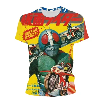 Masked Rider 1 grafikus póló férfiaknak 3D Kamen Rider Den-O mintás póló gyerekeknek pólók Harajuku Fashion y2k női ruházat