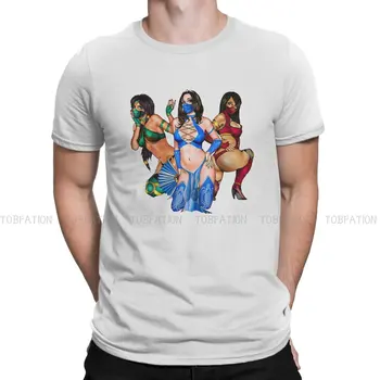 Mileena Kitana Jade póló férfiaknak Mortal Kombat videojáték ruházat stílusú póló puha nyomott bolyhos