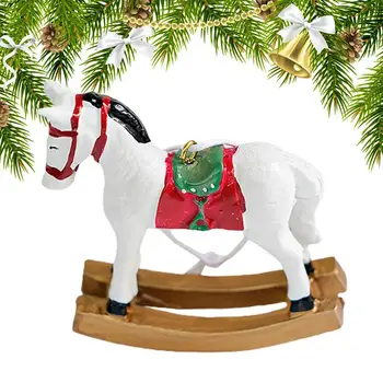 Mini gyanta díszek karácsonyfára Festett ló figurák Medál ló medálok DIY kézművesség Gyanta karácsonyi díszek Kezdőlap