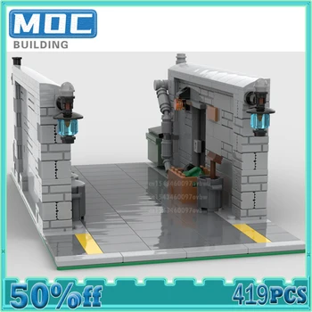 MOC Építőelemek Moduláris léptékű városkép modell Utcakép Technológia Kockák DIY összeszerelés Kreatív játékok Karácsonyi ajándékok