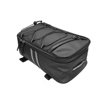 Motorkerékpár hátsó hordtáska PU bőr vízálló 9L nagy kapacitású tároló poggyász kerékpáros tároló táska motorkerékpárhoz