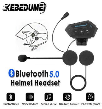  motorkerékpár sisak fejhallgató Bluetooth V5.0 kihangosító fülhallgató sztereó fejhallgató vezeték nélküli zenelejátszó motorkerékpáros lovagláshoz