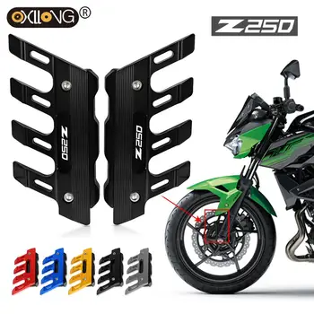 Motorkerékpár sárvédő oldalsó védelmi blokk Első sárvédő oldal Leesésgátló csúszka CNC alumínium Kawasaki Z250 Z 250 2013 2014-2021
