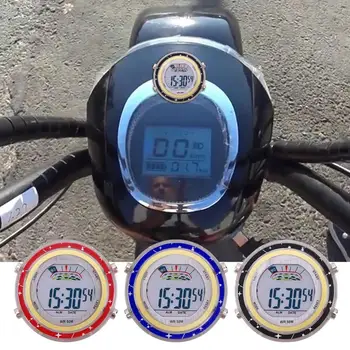 Motorkerékpár óra Motorkerékpár digitális óra Mini vízálló motorkerékpár kerékpár Izzó tárcsa Öntapadó kijelző Motorkerékpár kiegészítők