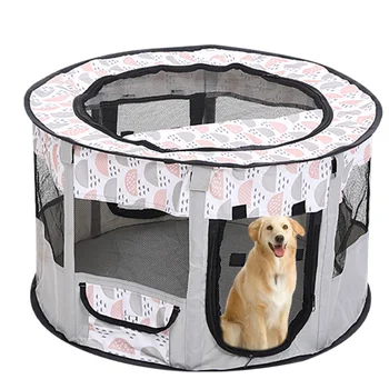 Nagy macska járóka macska sátrak külső kisállat járóka számára 2 ajtóval 360 fokos nyitott hálós kisállat tollak Kutyák kennelek játszótér kölyökkutya számára
