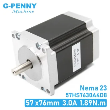 NEMA23 cnc léptetőmotor 57 x76mm1.89N.m 4 elvezetéses 1.8deg Nema 23 3A 270Oz-in D = 8mm CNC gépekhez és 3D nyomtatókhoz! kiváló minőség