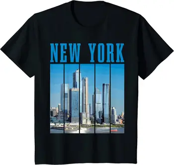 New York Skyline 718 NYC NY Vintage Pride póló férfiaknak Női alkalmi pamut Daily Four Seasons pólók férfi póló
