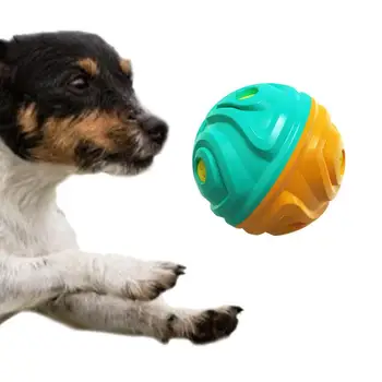 Nyikorgó kutya rágólabda kisállat beszélő játék kutyarágóhoz Kemény kutyajátékok szórakoztató kuncogó hangokkal, amikor feltekerik vagy rázzák Kisállat képzés