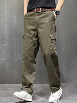 Pamut egyenes rakomány nadrág Férfi munka viselet tartós kültéri taktika alkalmi hosszú nadrág High márka Másolat 2023 Új