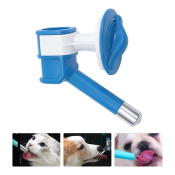 Pet Cat Puppy Dog Drinking Kit Függő vízadagoló Szökőkút palackfej (kék)