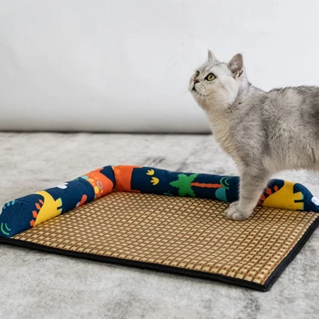 Pet kutyaszőnyeg hűvös szőnyegek nyári macska jégpárna fészek harapásálló rattan ágyak