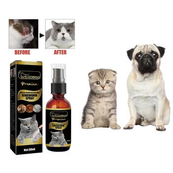 Pet moha spray macska ótvar kezelés bőrbetegség viszketés enyhít eltávolítás bolhák kullancsok csökkenti a gyulladást kutya bőrápoló folyadék