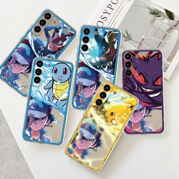  Pokemon Anime P-Pikachu hűvös telefontok Samsung Galaxy S23 FE S10 S20 Ultra S9 S22 Plus S21 puha szilikon átlátszó borításhoz