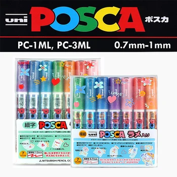 Posca jelölőkészlet gyerekeknek Színek kiemelő toll Marcadores Pc-1M/3M festészeti kellékek Utiles Escolares iskolai kiegészítők