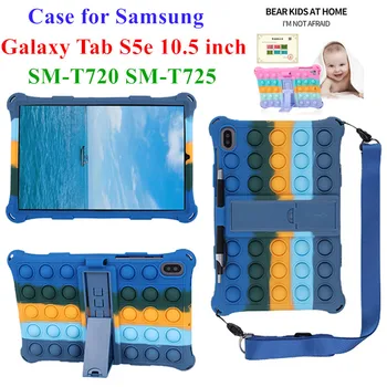 Push It buborék szilícium tok Samsung Galaxy Tab S5E SM-T720 T725 táblagép tok Galaxy Tab 10.5 2019 állványhoz Prote