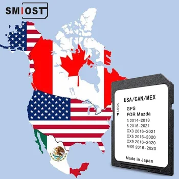 SMIOST Legújabb frissítés 16GB térképek Mazda 3 6 CX3 5 9 MX5 ingyenes szállítási verzió navigáció SD GPS kártya Észak-Amerika